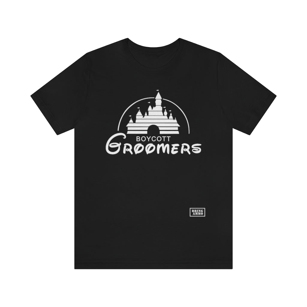 Boycott Groomers Parody T-Shirt Solid Black Blend L 