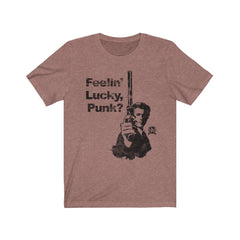 Feelin' Lucky, Punk? Clint Eastwood Dirty Harry Jersey T-Shirt T-Shirt Heather Mauve XS 