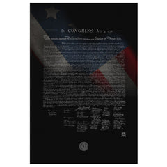Black Edition: Talking Declaration of Independence Premium Canvas Print Canvas Wall Art 2 