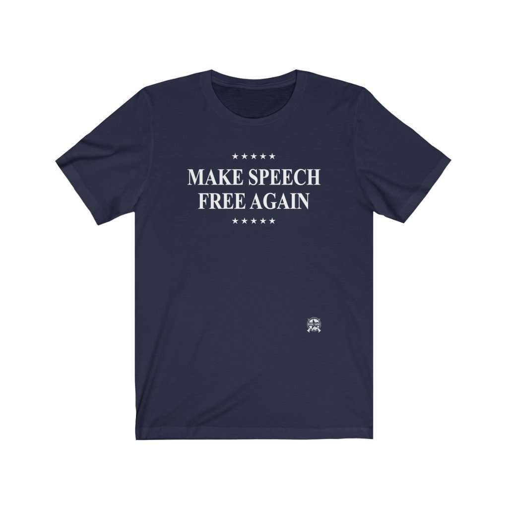Make Speech Free Again Premium Jersey T-Shirt T-Shirt Navy XS 