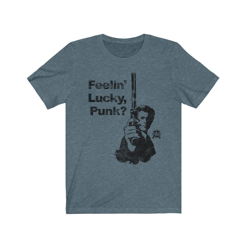 Feelin' Lucky, Punk? Clint Eastwood Dirty Harry Jersey T-Shirt T-Shirt Heather Slate L 