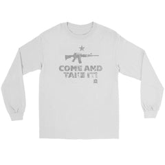 Come And Take It Distressed Style AR-15 Long Sleeve T-Shirt T-shirt White S 