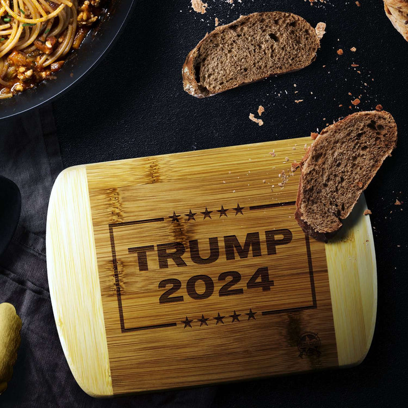 Trump 2024 Engraved Real Wood Cutting Board - MADE IN THE USA! Wood Cutting Boards 