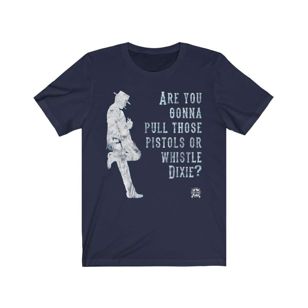 Are you gonna pull those pistols or whistle Dixie? Clint Eastwood Premium Jersey T-Shirt T-Shirt Navy XS 