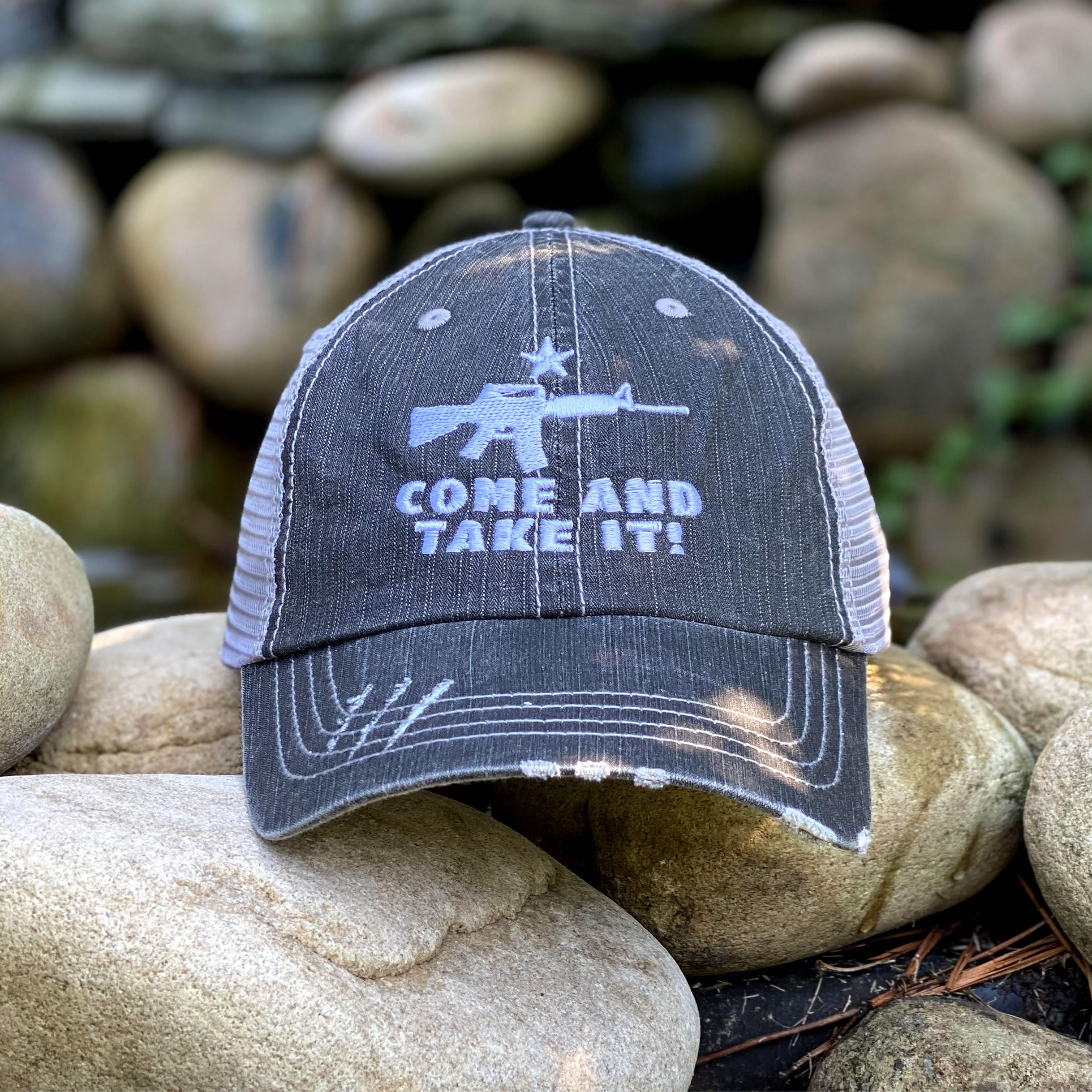 Come And Take It Distressed Style AR-15 Hat Hats 
