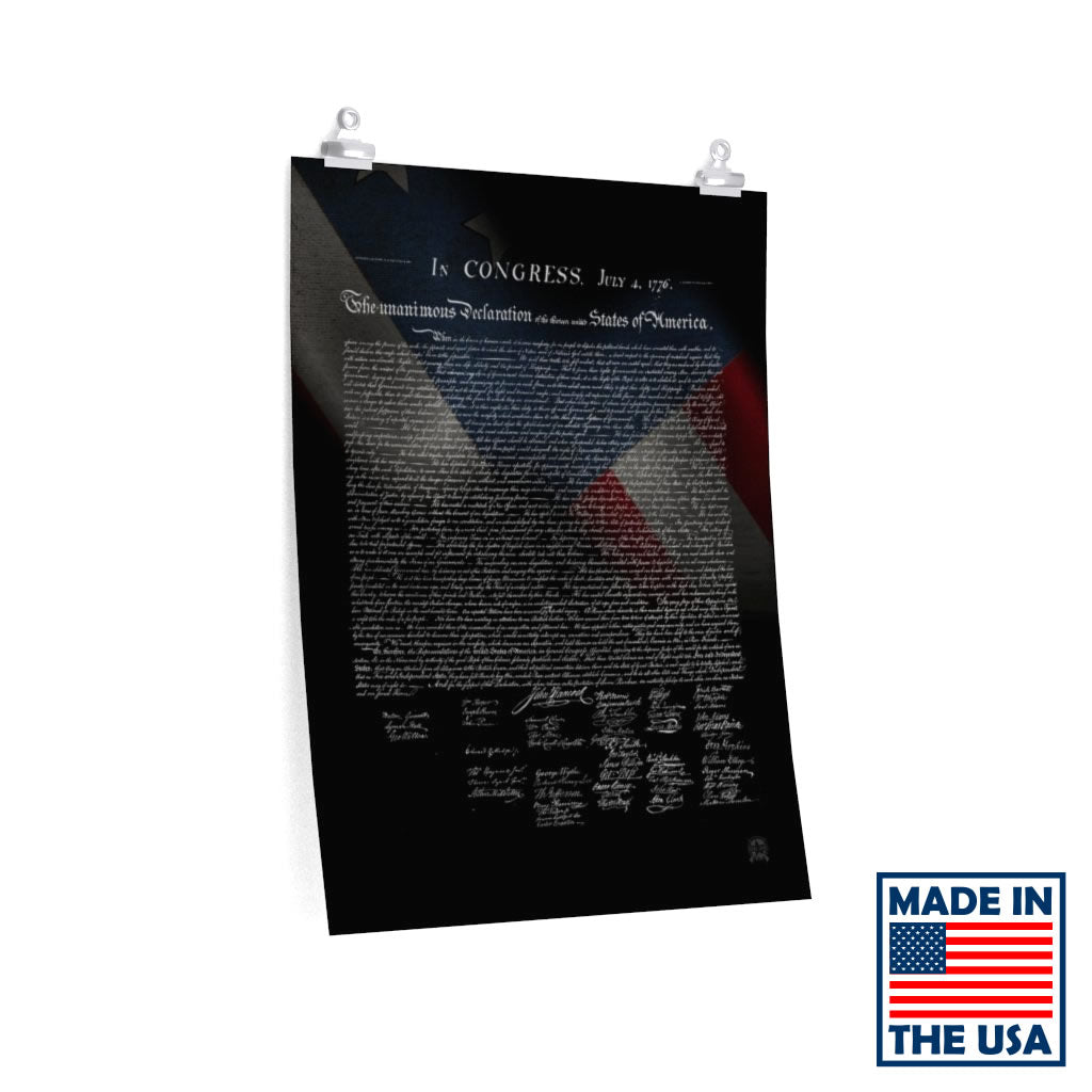Declaration of Independence Black Edition Premium Poster Poster LARGE (18 × 24) 