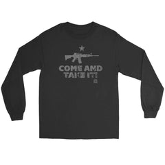 Come And Take It Distressed Style AR-15 Long Sleeve T-Shirt T-shirt Black S 