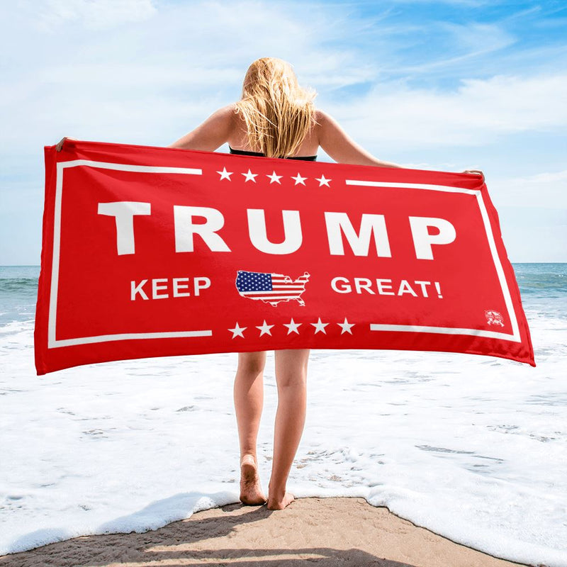 Classic Red Trump Luxury Beach / Pool Towel Home Decor LARGE (30 x 60) 