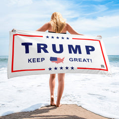 Classic White Trump Beach / Pool Towel Home Decor 