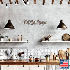 We The People Premium Hand Cut Steel Metal Wall Art Wall Art Copper Small (12 in.) 