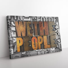 We The People Premium Canvas Print Wall Art EXTRA SMALL (8 x 12) 