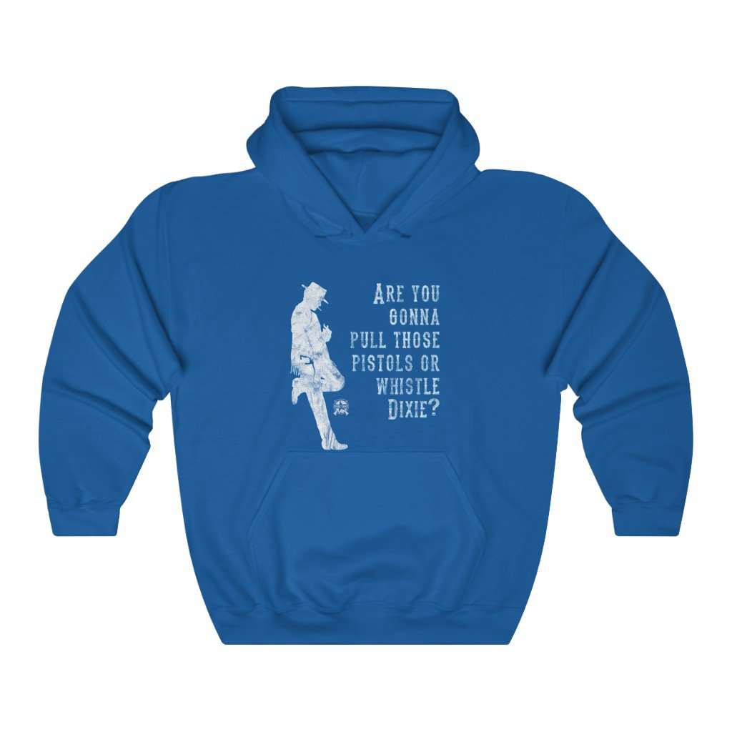 Are you gonna pull those pistols or whistle Dixie? Clint Eastwood Inspired Hoodie Hoodie Royal S 