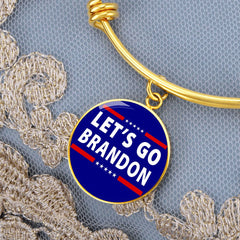 Let's Go Brandon Luxury Bangle Bracelet Made in America Jewelry 