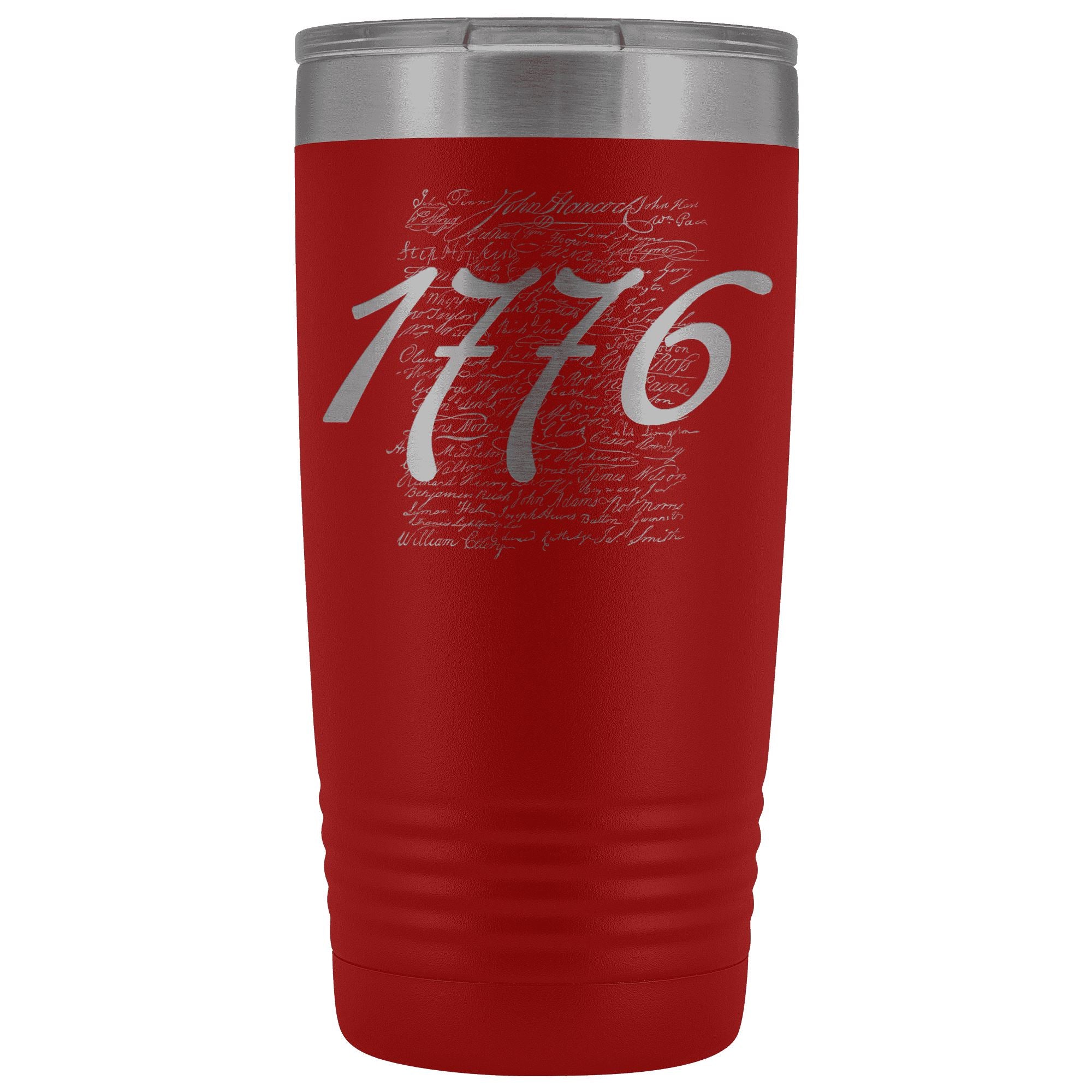 1776 Signers of the Declaration Stainless Etched Tumbler Tumblers Red 