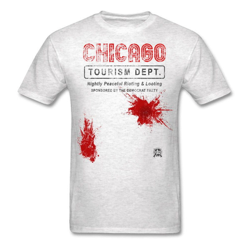Chicago Tourism Dept. Nightly Peaceful Rioting & Looting. Sponsored by the Democrat Party T-Shirt 🚨 Men's T-Shirt S 