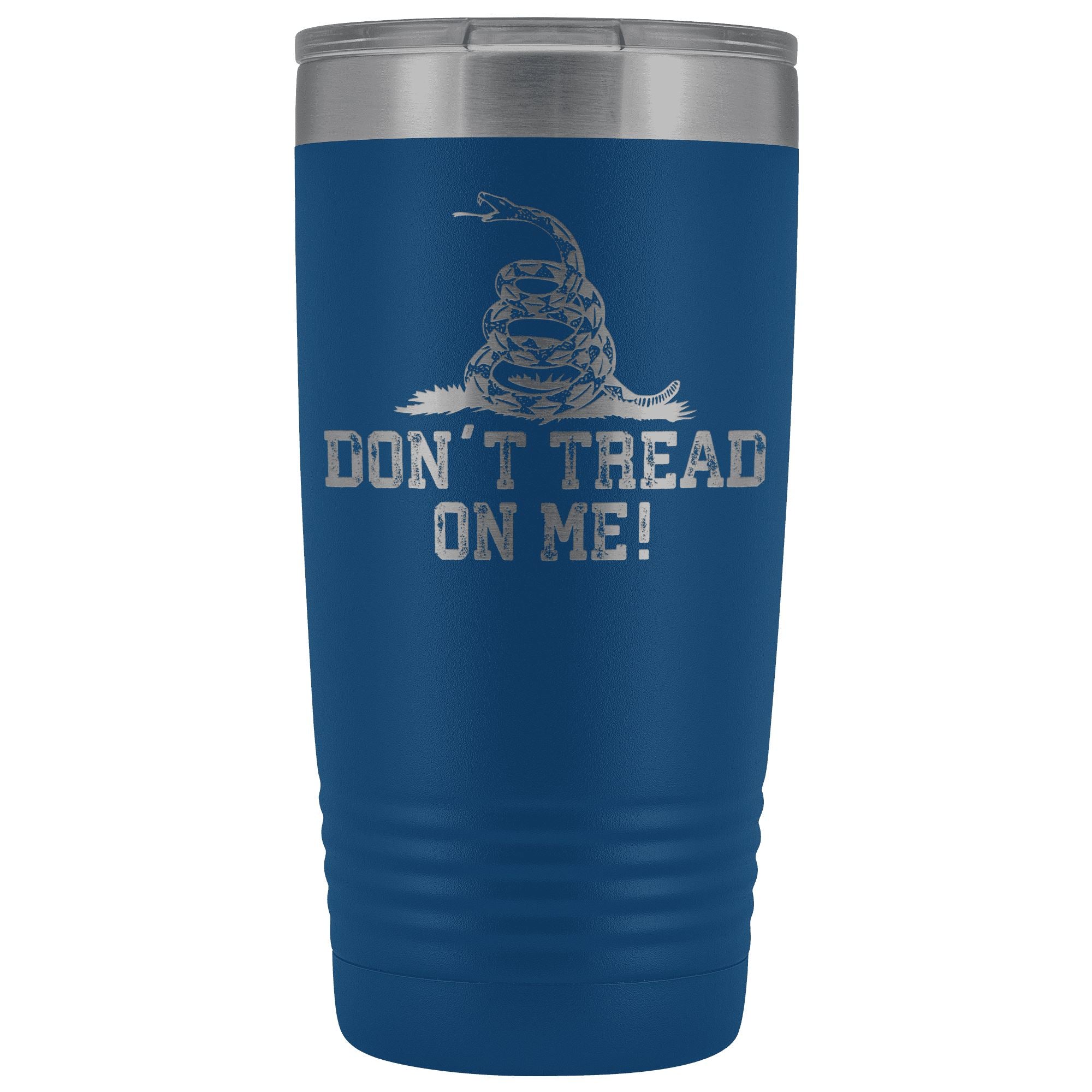 Don't Tread On Me Stainless Steel Tumbler Tumblers Blue 